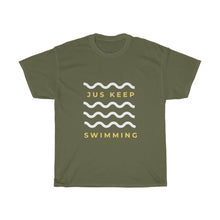 Load image into Gallery viewer, Jus Keep Swimming Men & Women Cotton Tee