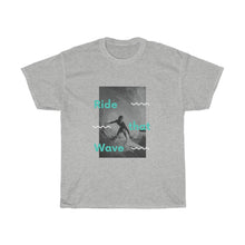 Load image into Gallery viewer, Ride that Wave Men &amp; Women Cotton Tee
